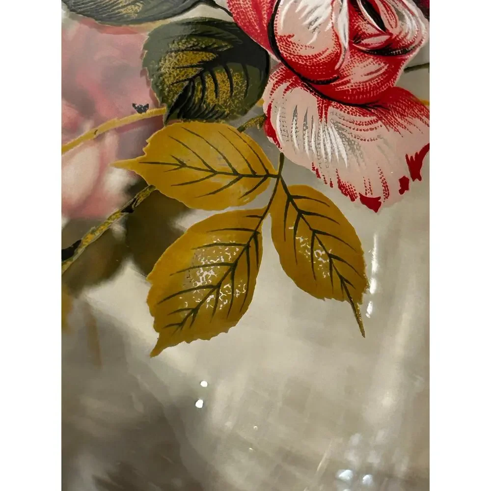 Vintage West Virginia Glass Rose Pitcher with Ice Lip 10